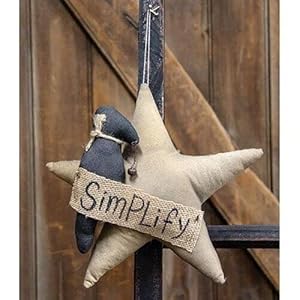 Farmhouse primitive simplify star black crow doll ornament bowl filler for kitchen farmhouse holiday home decor  urban country home decor
