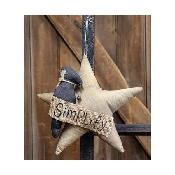 Farmhouse primitive simplify star black crow doll ornament bowl filler for kitchen farmhouse holiday home decor  urban country home decor