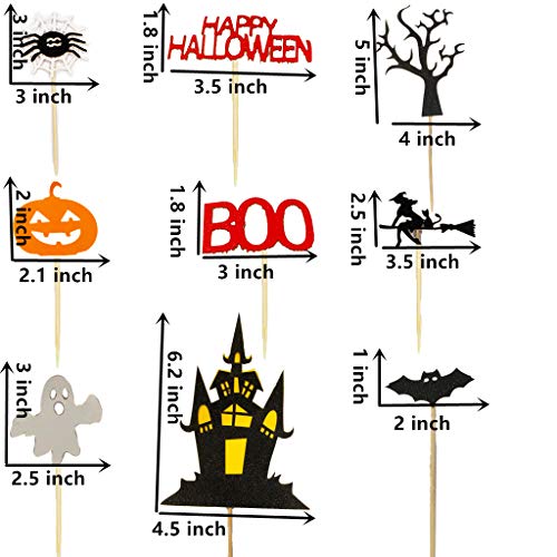 11 Pcs Halloween Cake Topper Cupcake Topper Haunted House Cake Topper Halloween Cake Decoration Ghost Cake Decoration Pumpkin Cupcake Decoration For Wizard Party Ghost Party Spider Party #TOP3