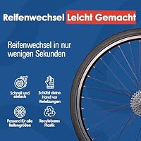 Fahrrad Reifenheber - Original & Patentiert | Reifenwechsel leicht gemacht | Reparaturset, Fahrradreifen-Werkzeuge | Für alle Reifengrößen, einschließlich Mountainbike, Rennrad und Gravel-Bikes – Ansicht 4