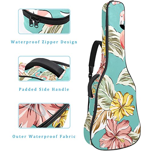 Housse de transport rembourrée en tissu Oxford imperméable avec bandoulière réglable Motif flamants roses et fleurs - Les Beatles, Paul McCartney, John Lennon, RIngo Starr, George Harrison Housse de transport rembourrée en tissu Oxford imperméable avec bandoulière réglable Motif flamants roses et fleurs – Image 5