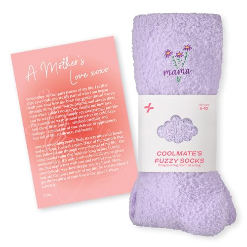 Image of COOLMATE Fuzzy Socks for Women Gift Box - Cozy Soft Cloud Socks for Spa Home, Mother's Day Gifts for Mom Grandma