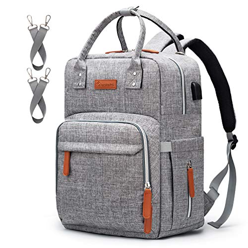 Diaper Bag Backpack Upsimples Multi-Function Maternity Nappy Bags for Mom&Dad, Baby Bag