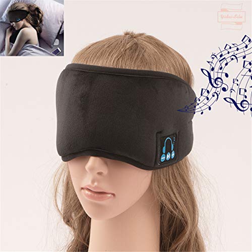 Bluetooth Augenmaske 【Angenehm, Auswaschbar, Aufladbar】 Schlafmaske Musik Augenklappe Wireless Schlaf Kopfhörer Augenblende Schlafbrille