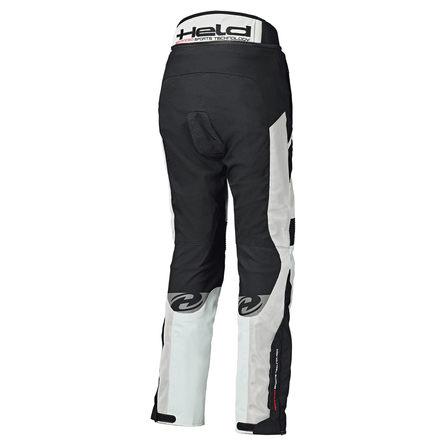 Held Vento II Base Motorradhose Damen - Luftige Sommerhose - Robustes Heros Tec 400D Gewebe - CE, Schutzklasse A - höhenverstellbare Level 1 Soft Knie Protektorenhose - Grau-Schwarz - Größe lang L