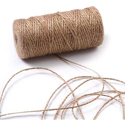 Arit Estelleshows 3Ply Natural Jute Twine, Arts and Crafts Jute Rope, Industrial Packing Materials Packing String for Gifts,DIY Crafts, Decoration, Bundling, Gardening and Recycling Cover