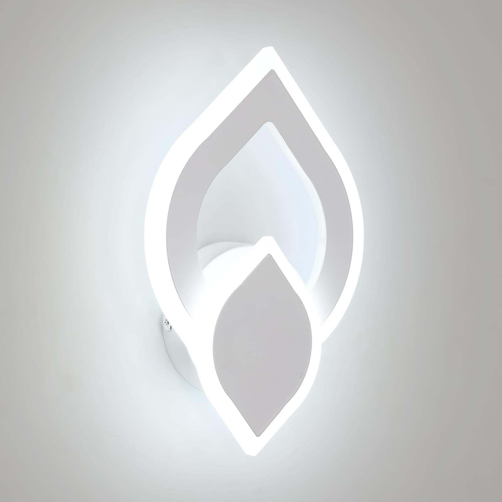 Lámparas LED de Pared Interior, 16W 1800LM Moderno Apliques LED Escaleras, Acrílico Luz Diseño Creativo para Dormitorio Salon Pasillo, Blanco Frío 6500K