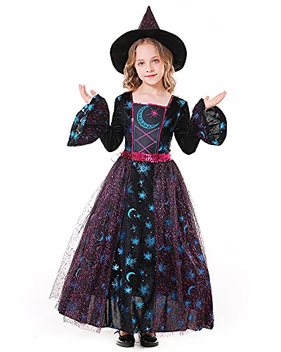 Disfraz completo niña Bruja M(8-10) negro miniatura 3