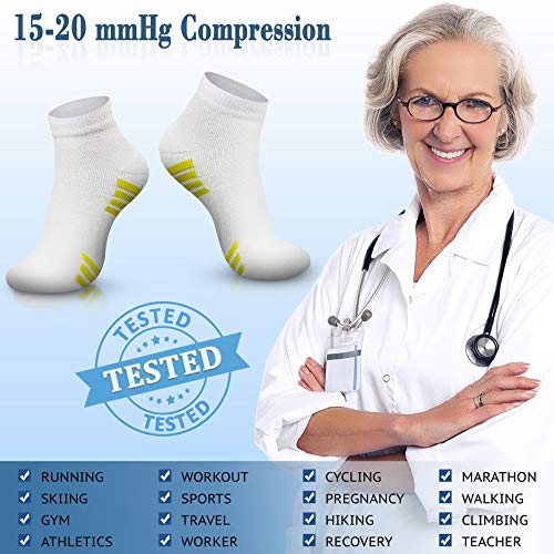 Image of CHARMKING Compression Socks for Women & Men Circulation 15-20 mmHg is Best for Athletic Running Cycling Nurse Daily Wear