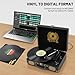 Vinyl Record Player Bluetooth 3-Speed Portable Vintage Suitcase with Built-in Speakers, RCA Line Out AUX in Headphone Jack Vintage Turntable, Black