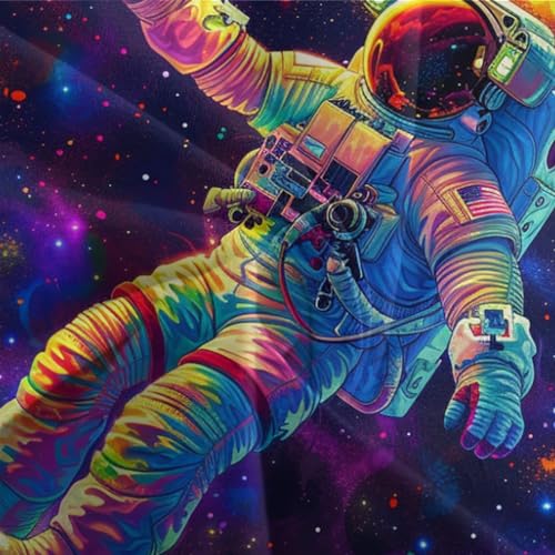 Housse de couette astronaute 3D microfibre lit Super King 260x220 cm