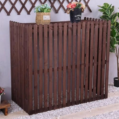Climatiseur fleur stand bois clôture décorative pour unité extérieure - 2