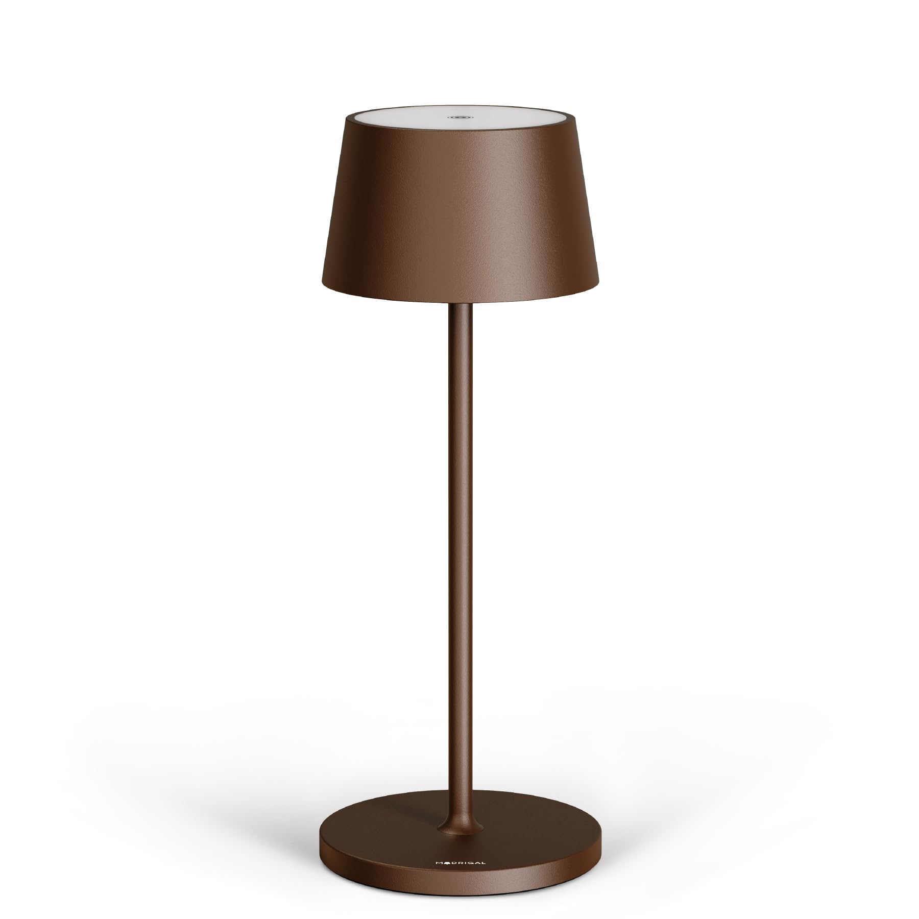 Madrigal Stilosa XL Lampada da Tavolo Senza Fili - Abat Jour Led Ricaricabile Scrivania e Comodino di Design - Lume Touch USB C - Luce Wireless Salotto - Dimmerabile - Lampade Ristorante - Bronzo