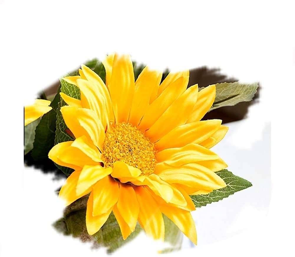 Künstlicher Sonnenblumenstrauß, Sonnenblumen für Kreppdekoration, Blumentisch, Retro-Kunstblumen mit Vase