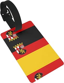 Flag of The State of Rhineland-Palatinate Luggage Tags for Suitcases - Essential Luggage Tags and Address Cards for Cruise Airport Travel