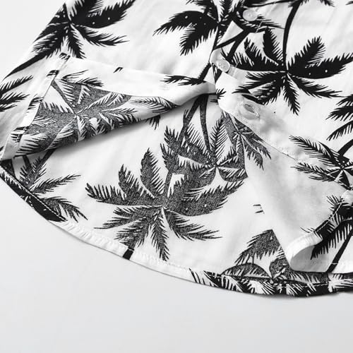 Image of KISBINI Toddler Boys Summer Clothes Set Hawaiian Cotton T-Shirt and Shorts Set Dinosaur Sharks Clothing Set