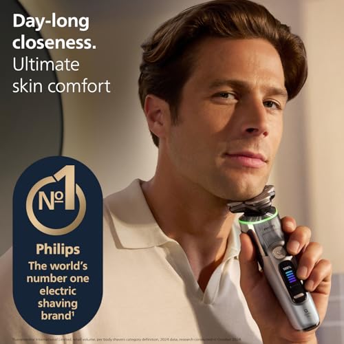 Image of Philips World's No.1 Electric Shaver for Man|AI-powered|UV-Case,Cleaning Pod,5-in-1 Trimmer|360 Hydro SkinGlide Flex Heads|Triple Lift & Cut|100% Waterproof|3 min Quick Charge|5 Smart Controls|7-Year Warranty|X9404 /46