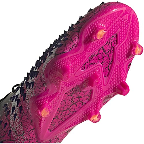 Image of adidas Predator Freak .1 Firm Ground Soccer Shoe Mens, 7.0 M, Core Black /Cloud White /Shock Pink