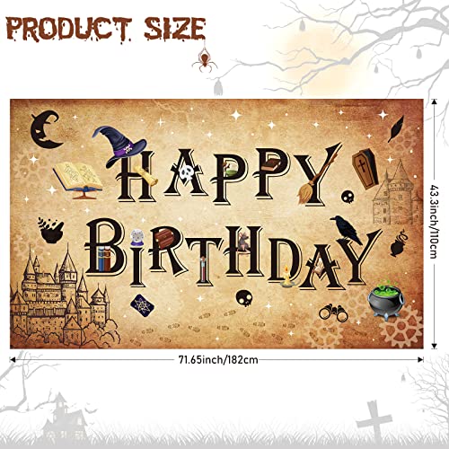 Wizard Birthday Party Supplies Wizard Backdrop Banners Birthday Background Magical Wizard Banner Welcome Sign For Boys Girls Photography Birthday Photo Booth Wizard Wall Decor 6 X 3.6 Feet (Train) #TOP1
