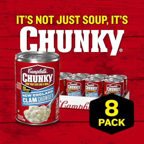 Campbell’s Chunky Soup, New England Clam Chowder, 16.3 Oz Can (Case of 8) image 4