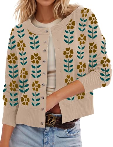 Image of Ziesexy Womens 2026 Leopard Cardigan Cropped Button Up Sweater