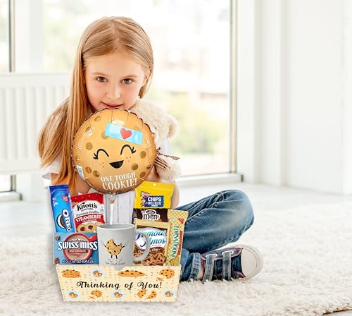 Get well Soon, One Tough Cookie Gift Basket, Care package Snack Box with Cookie, Balloon, Beautifully Feel better son for kids teenage or Adults, Original Unique gift box - Image 5