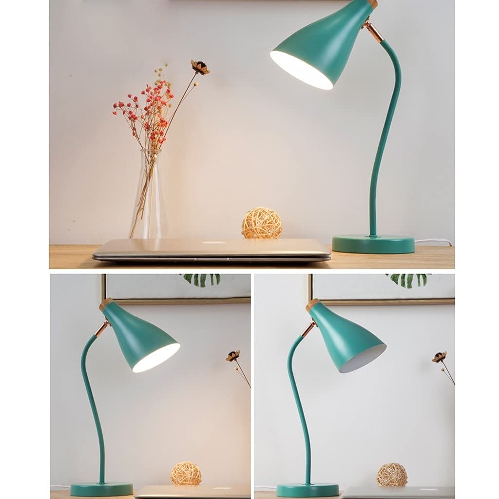 Schreibtischlampe LED -Schreibtischlampe Verstellbarer Halskragen Tischlampe Weiche Lichtschutzschutz für das Lesen zum Arbeiten oder zur Schule (grün) Home Office Dekoration, Geschenke (Farbe: Weiß)