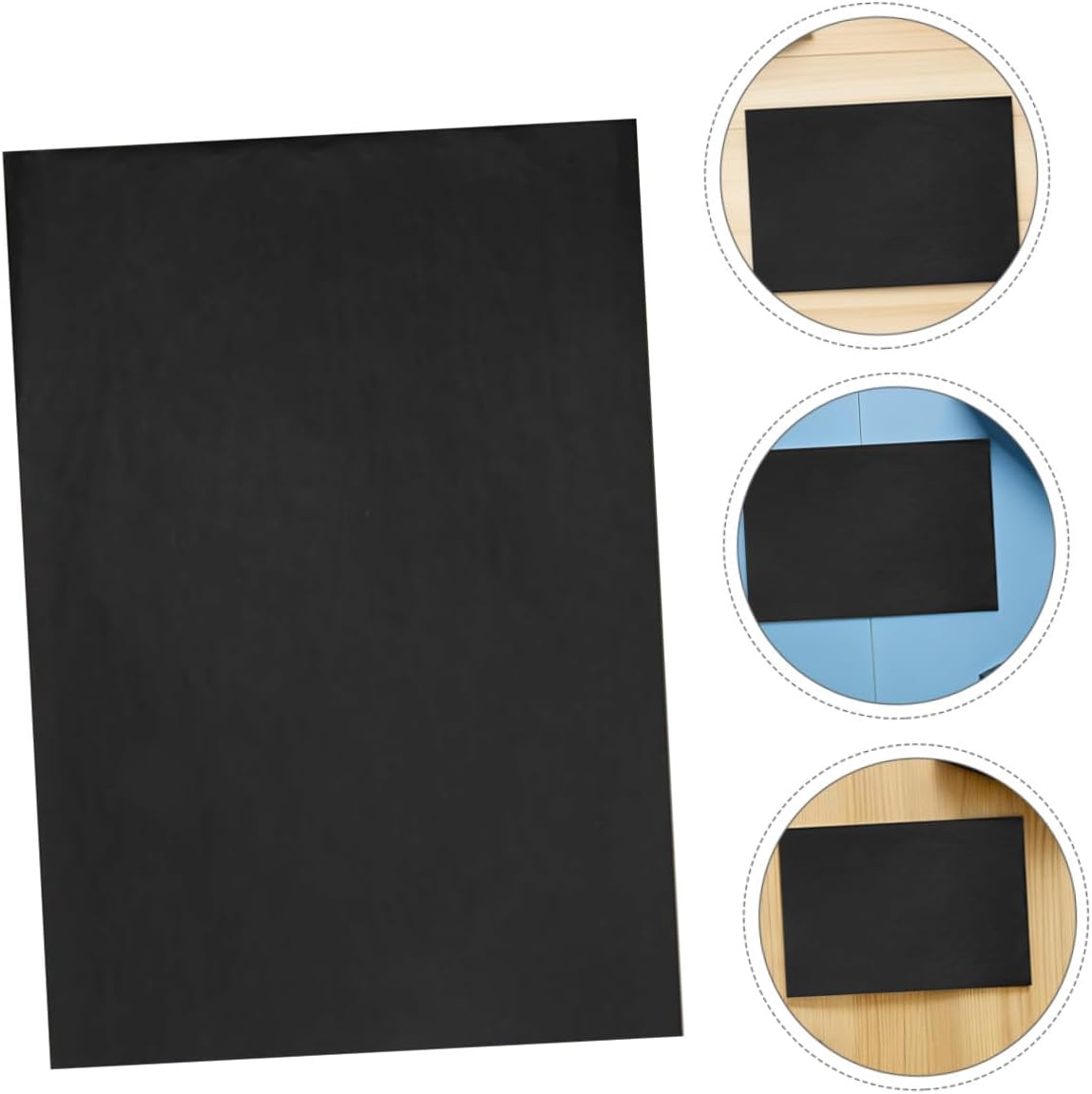 TOMETURE 100 Sheets Black Tissue Paper Bulk for Packaging and Wrapping, 35x50cm Matte Wrapping Tissue Paper for DIY Crafts, Wedding, Birthday, and Party Decorations