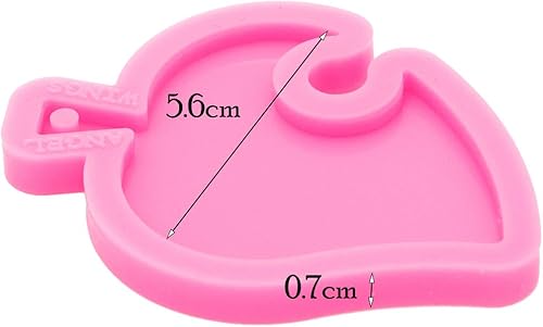 Miniatura 3 de Molde de llavero con forma de hojas superbrillantes, molde de silicona para llavero, moldes de silicona para bricolaje, herramientas de joyería para