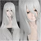 Game NieR Automata YoRHa Type A No.2 A2 Cosplay Wigs Silver White Long Heat Resistant Synthetic Hair Wig + Wig Cap