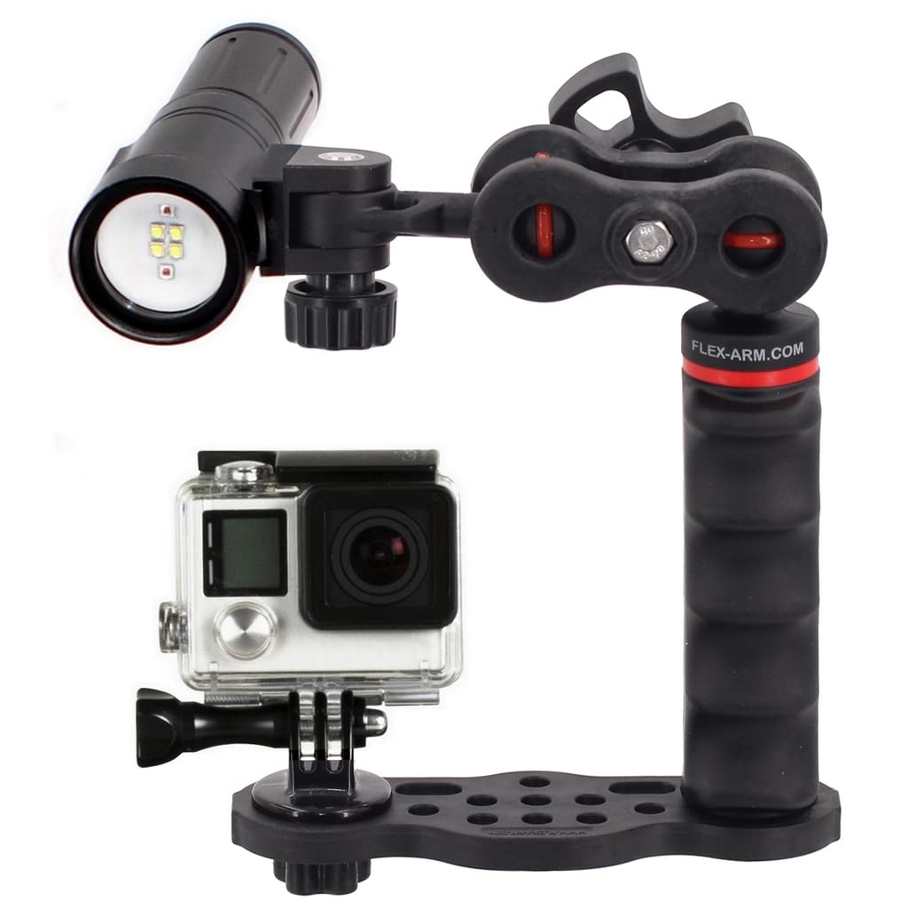 Supporto per GoPro con Manico Ball 25 mm Articulato YS GO-TR.07 - Dettaglio