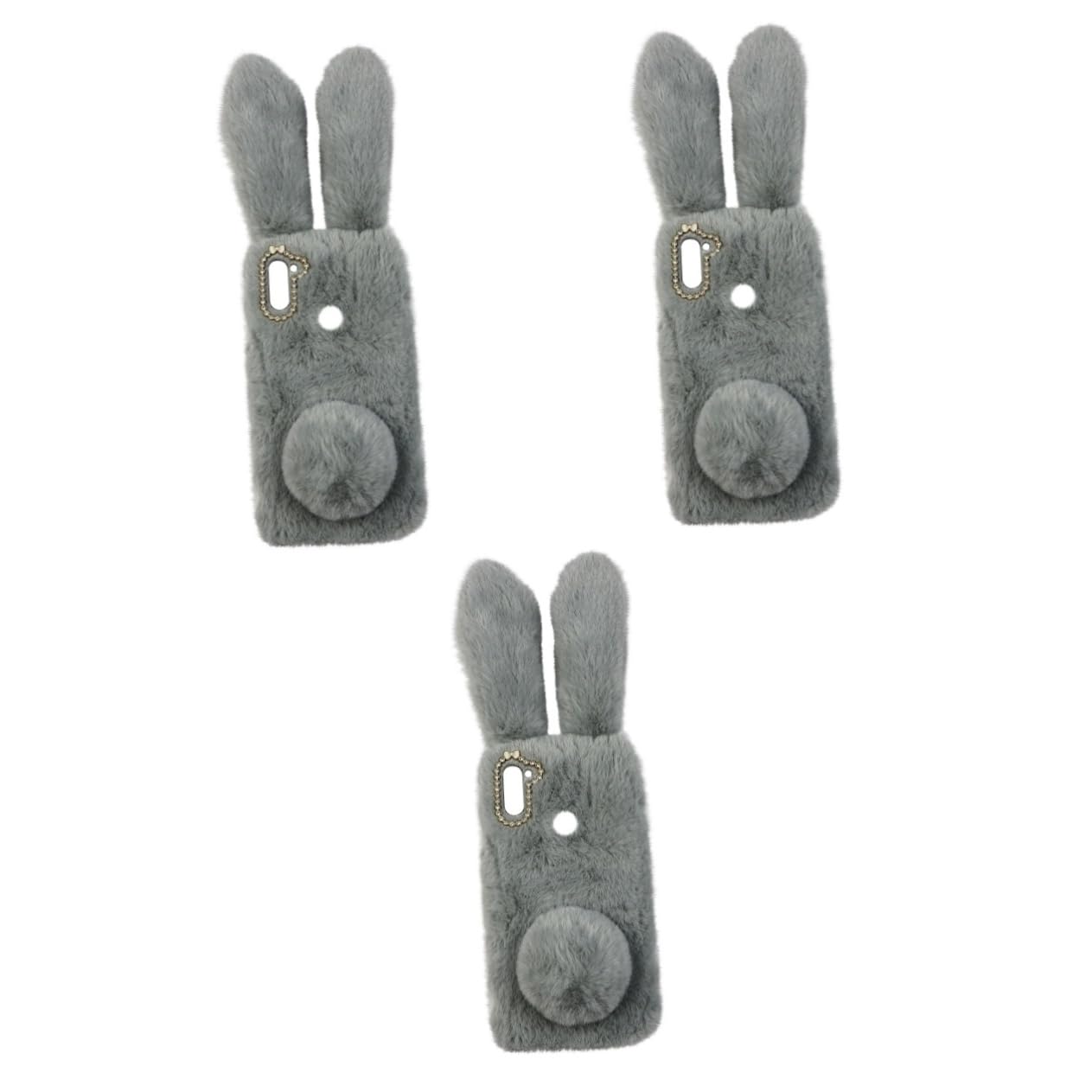 Angoily 3piezas Funda De Teléfono De Diseño De Conejo De Felpa Protector Adorable Compatible y