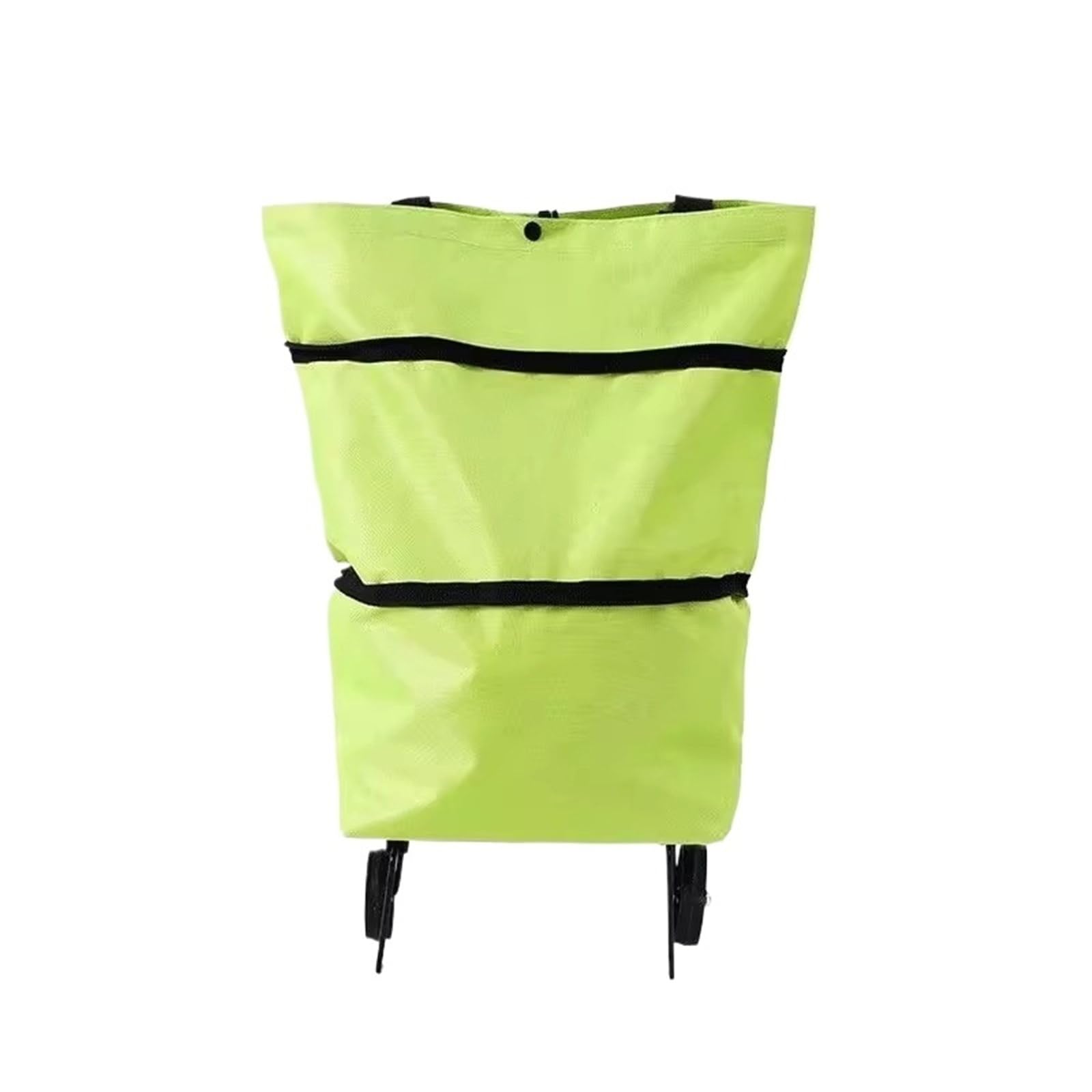 Foldable Shopping Bag with Wheels Shopping Bag With Wheels Foldable Grocery Cart Trailer Portable Large Capacity Home Supermarket(Green)
