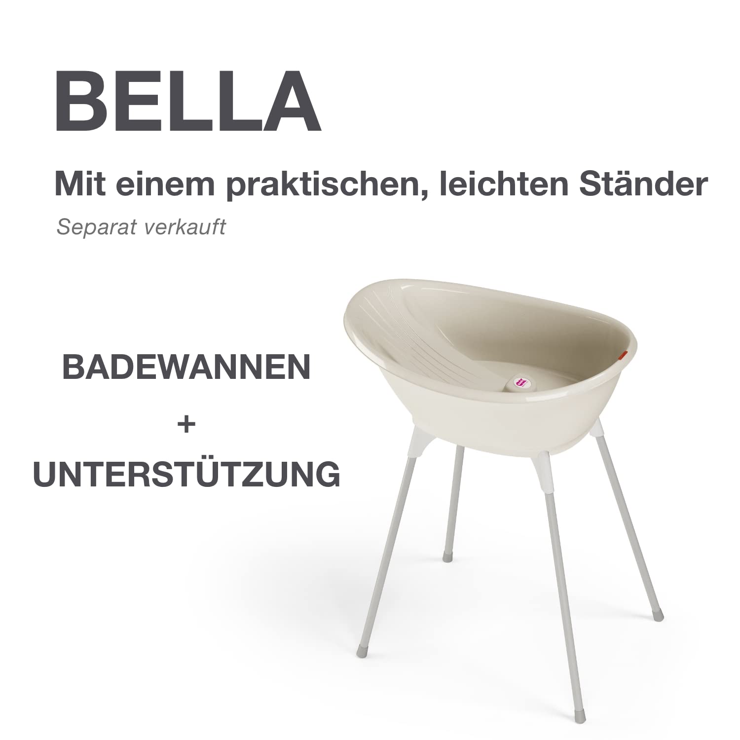 OKBABY Bella - Die gemütliche Badewanne für Neugeborene und Babys von 0-12 Monate - Weiss