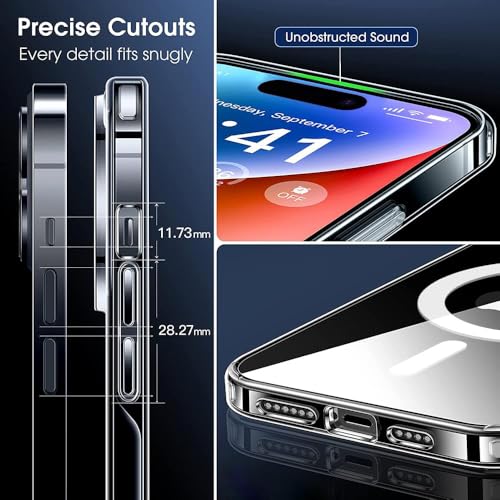 Image of WOW IMAGINE Ultra-Hybrid Back Case Cover for iPhone 16 Plus | Compatible with MagSafe | Drop and Camera Protection | Clear Back | Shock Proof Mobile Back Case for iPhone 16 Plus (PC+TPU, Transparent)