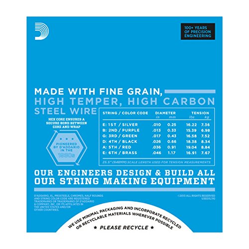 Cordes D’Addario filées en nickel pour guitare électrique EXL110, Regular Light, 10-46 Lot de 5 - Les Beatles, Paul McCartney, John Lennon, RIngo Starr, George Harrison Cordes D’Addario filées en nickel pour guitare électrique EXL110, Regular Light, 10-46 Lot de 5 – Image 4