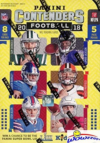 2018 Panini Contenders NFL Football EXCLUSIVE Factory Sealed Retail Box with AUTOGRAPH or MEMORABILIA Card! Look for RCs & Autos of Baker Mayfield,