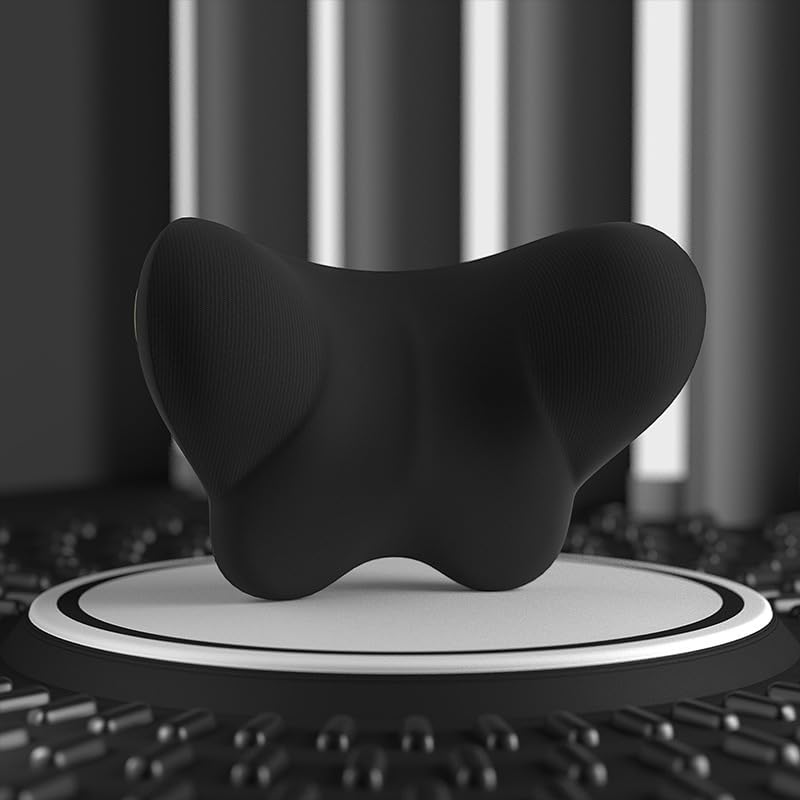 Softness Car Headrest Pillow for Tesla Model 3 2021, 100% Memory Foam Ergonomic Design Fatigue Relief for Driving Traveling,B Black-1