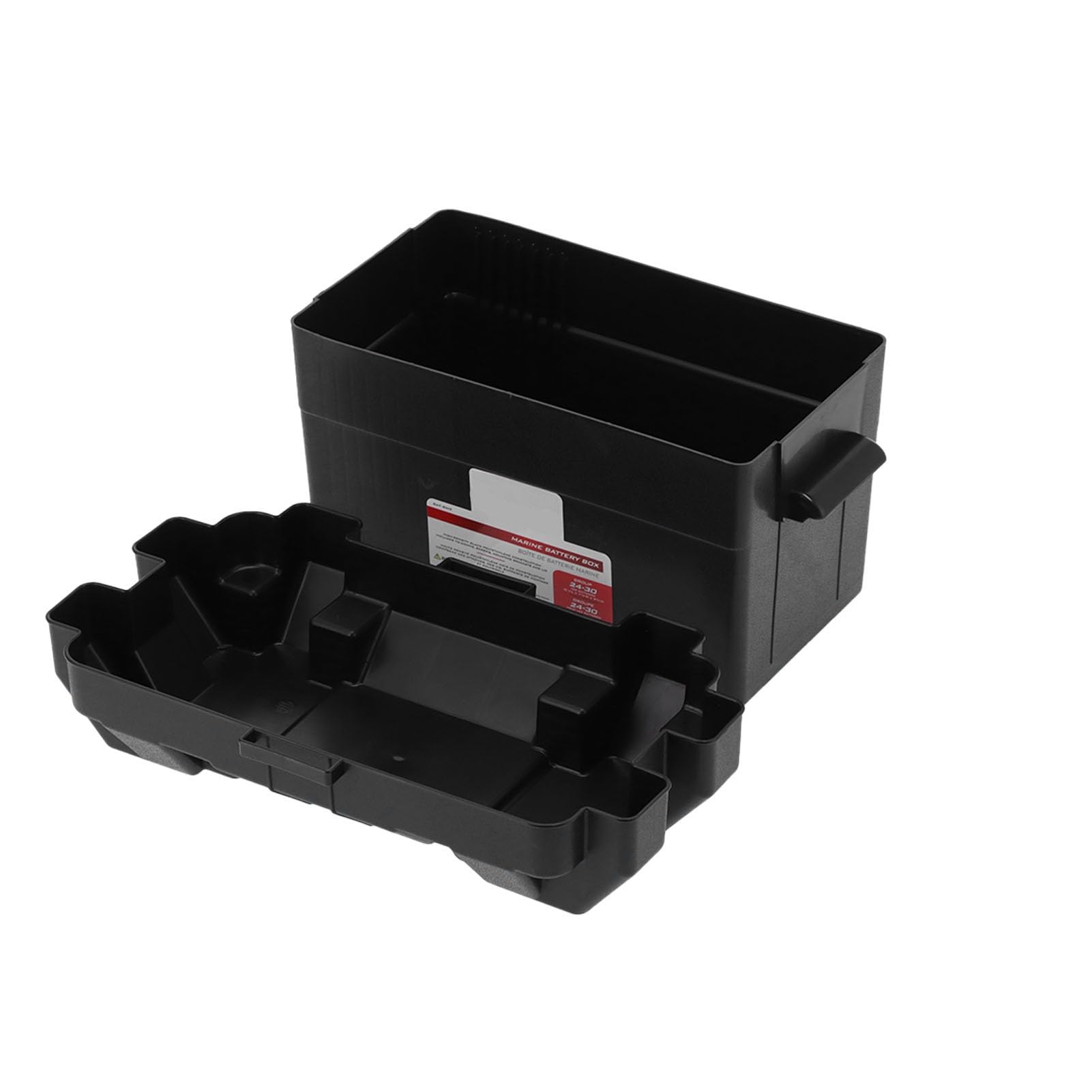 Boîte à Batterie Universelle Grande Capacité en ABS, Boîte de Protection et Stockage de Batterie Marine avec Sangle de Fixation, pour Bateau Camion Automobile, Noir