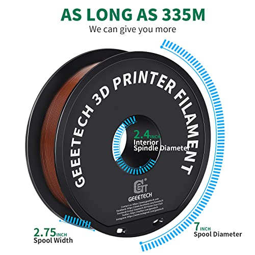 Image of Geeetech PLA Filament 1.75mm Brown, Neatly Wound 3D Printer Filament 1kg Spool (2.2lbs), Dimensional Accuracy + /- 0.02 mm, 3D Printing Filament Fit Most FDM Printer, New Brown