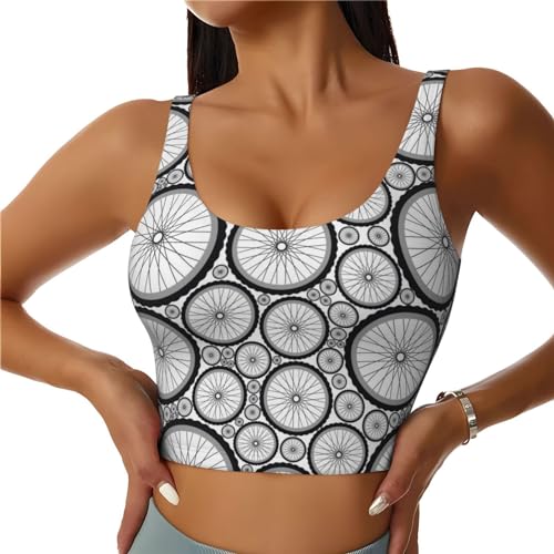 Utilizzo versatile: adatto per varie attività come pilates, yoga, danza e allenamento fitness. Può essere abbinato a gonne, leggings, pantaloncini o canottiere da allenamento da donna per un look atletico elegante. Modello di ruota per bicicletta vintage