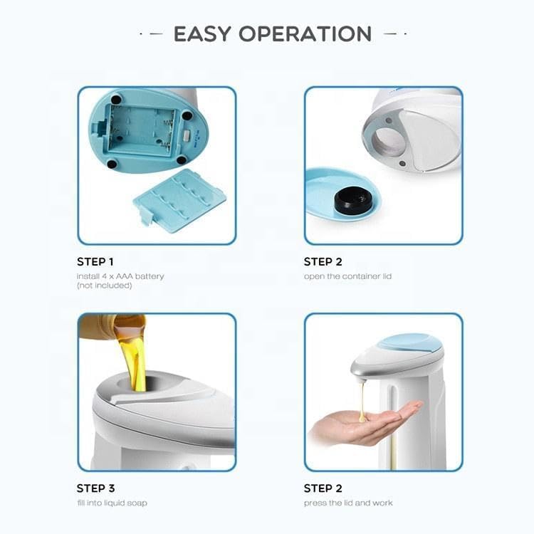Image of Barebeauty Automatic Touchless Liquid Soap Dispenser with Infrared Sensor | Hands-Free Smart Soap Dispenser for Bathroom, Kitchen & Office | Leakproof, Hygienic & Easy Refill Design