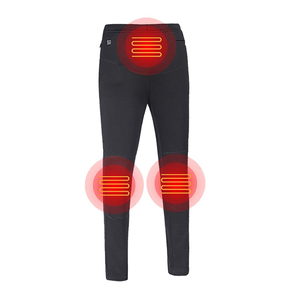 Pantaloni Riscaldati USB Pantaloni Intimo Caldi Leggings Lavabili Pantaloni Addensati Riscaldamento Intelligente Ricaricabile per Ciclismo Sci Alpinismo,Femmina,4XL