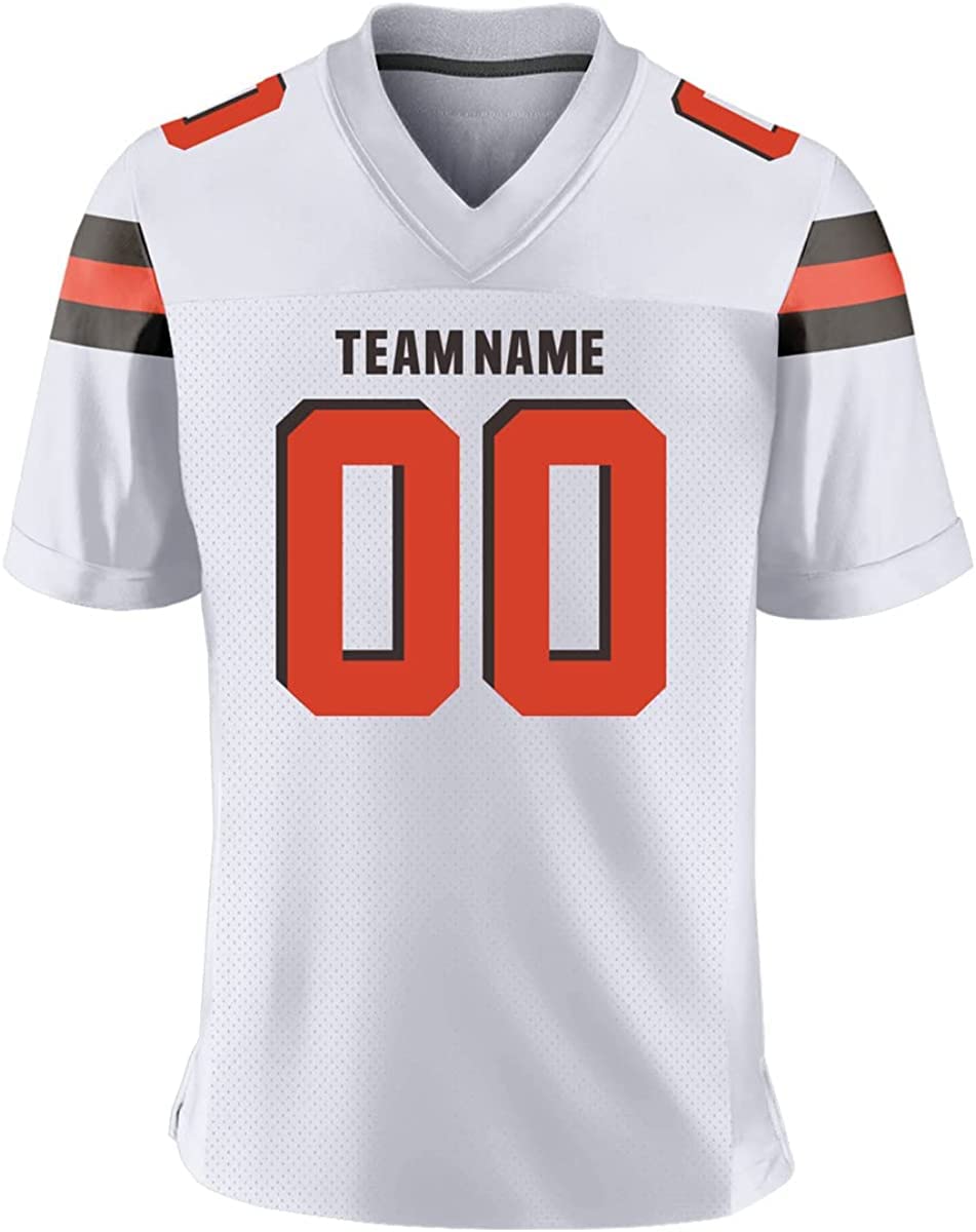 Custom Sewing/Printed Football Jerseys for Men/Women/Youth, Personalize Your Team Name and Number S-5XL