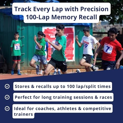 Image of ULTRAK 495 Stopwatch - Pink Professional 100-Lap Digital Timer, Countdown Interval Tracker, Water-Resistant Sports Watch, Chronograph for Coaching & Training