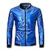 SUWBMHWE Men's Metallic Jacket 70s Disco Mens 3xl Men Casual Party Jackets Lightweight Dressy Sequin for Bomber Fashion Funny Windbreaker Gold Outfit Purple Black Golf Light