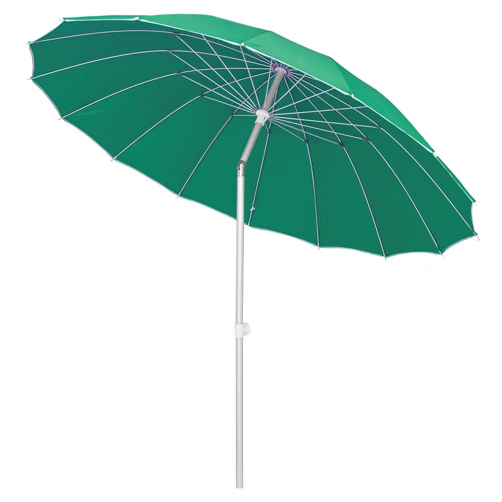 LOLAhome Parasol sombrilla con Varillas Flexibles de Fibra de Carbono y mástil de Aluminio de Ø 250 cm
