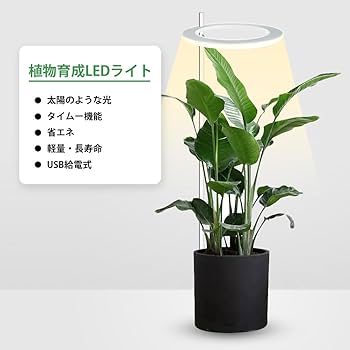 植物育成ライト 15W 6000K 4個 黒色 太陽光 フルスペクトルLED21 植物 植物育成ライト 15W 6000K 4個 黒色 太陽光 フルスペクトルLED21 植物