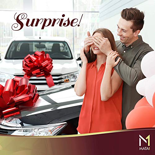 Mata1 M1-BOW18-RED01 Huge Car Bow (Shiny Red, 18 Inch) Big Gift Wrapping Bow For Large Gift Decoration, Giant Indoor/Outdoor Bow thumb #2