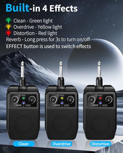 JOYO Mini amplificador portátil de guitarra 5 W, combinado Bluetooth recargable con efectos integrados (limpieza, sobremarcha, distorsión, reverberación) - imagen 4